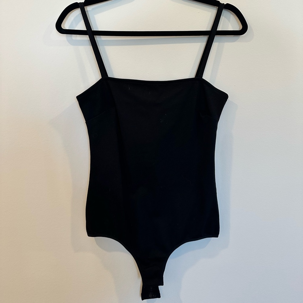 NWT Free People Black Strappy Bodysuit